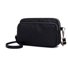 Beatus Women's Mini Shoulder Bag, Nylon, Horizontal Type, Black