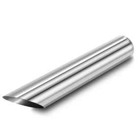 LCGP 2.25 Inch Inlet Exhaust Tip, 2.25" Inlet 3.0" Outlet 16" Overall Length Polished Stainless Steel Diesel Exhaust Tip for 2 1/4 Inch OD Tailpipe, Angle Cut, Weld On DT-243016AC
