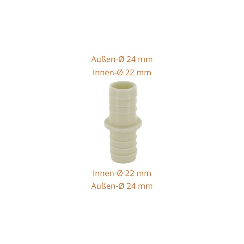 DL-pro Drain Hose Connector for Inner Diameter 22 mm Drain