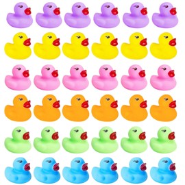 36pcs Mini Rubber Duck Bath Duck Toys, Cute Rubber Ducks For Toddlers Boys Girls, Squeak and Floating Ducks Bulk Baby Shower Duck Decorations And Birthday Party Gift (6 Colors)
