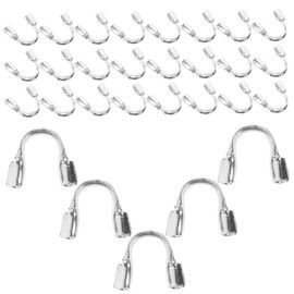SHINEOFI 200pcs Wire Guardian and Protectors Metal Thread Protector U Shape Wire Guard for Necklaces Bracelets Beading Jewelry DIY Craft