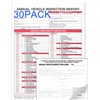Annual Vehicle Inspection Report Form 30-pk 3-Ply Carbonless,Adhesive Vinyl Label