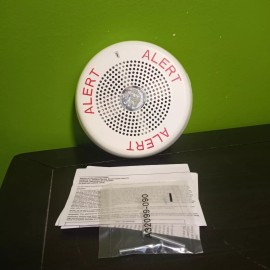Siemens Industry SLSPSCW-AL Speaker Alarm And Strobe Light Fire Alarm