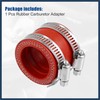 INFINAUTO 35mm ID Red Carburetor Adapter Intake Pipe Boot Interface