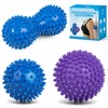 YANGTSUNG Spiky Massage Ball Roller Set, 3 Pack Hard Spiky