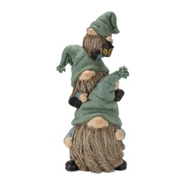 Melrose Triple Gnome Stack Figurine, 11-inch Height, Resin, Christmas Elegant Home Decoration Collection