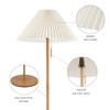 Globe Electric 61000053 62" Floor Lamp, Faux Wood Finish, Pleated