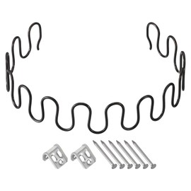 sourcing map 23.6 Inch Sofa Spring Replacement with Clips Nails Round Shape Spring Lounger Parts for Furniture Sofa Repair Fixing Chair Sag Seat Black
