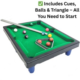 bestpricecenters Mini Tabletop Pool Table – Billiards Game Set for Kids & Family – Portable Fun