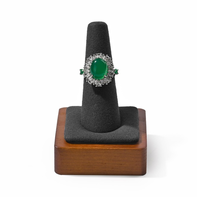 Papten Wooden Single Finger Ring Display Stand Solid Wood Jewelry