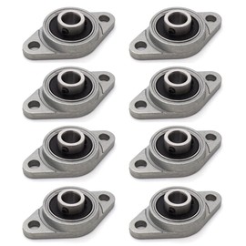 Ncheli 8 pieces KFL08 pillow bearing, zinc alloy self-alignment bearing for various machines and 3D printers, inner diameter 8 mm