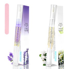 2PCS Cuticle Oil Pen for Nails,Nail Oil Pen for Nail Care,Cuticle Oil for Nails with Nail File,Nail Oil Cuticle Prevent Dry Cracking and Hangnails,Deep Nourishment(Lavender & Osmanthus flowers)