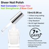 Gellen 4-In-1 Illuminating Nail Concealer Base Coat Polish Milky White,