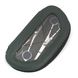 OdontoMed2011® 2 PIECES STAINLESS STEEL PROFESSIONAL HAIR CUTTING & THINNING SCISSORS SHEARS SET 6.5" WITH GREEN COLOR PROTECTIVE POUCH ODM-BTS-22