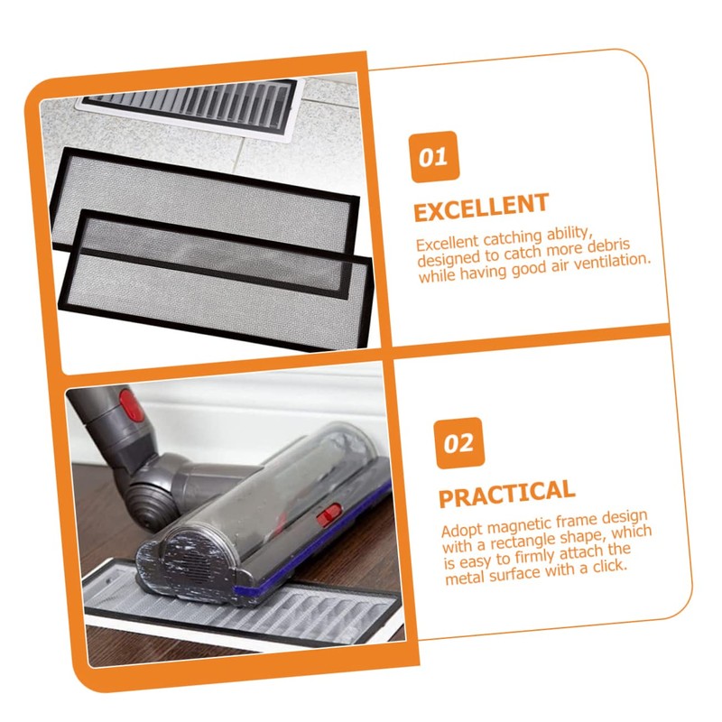 Mipcase 4Pcs Magnetic Vent Covers for Floor Wall Ceiling Vents