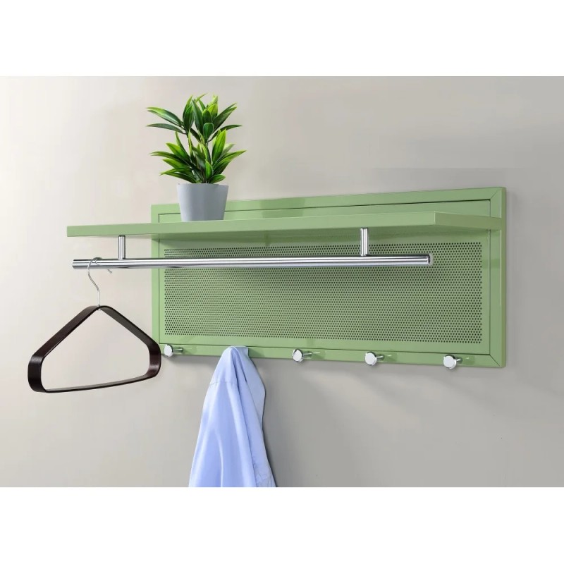 Esyspot Metal Powder Coating Hook Wall Mounted with Shelfcolor: White