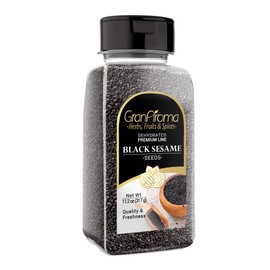 GranAroma Black Sesame Seeds, 11.2 oz, Garnish & Seasoning, Versatile Seeds, Nutty Flavor