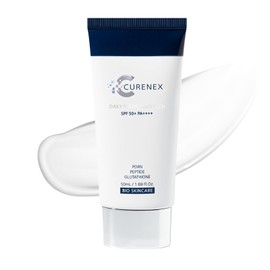 CURENEX Daily Sheer Sunscreen SPF50+ PA++++ provides comprehensive protection against UVA+UVB rays while revitalizing skin with PDRN and multi-peptide complex. (1.69 fl.oz.)