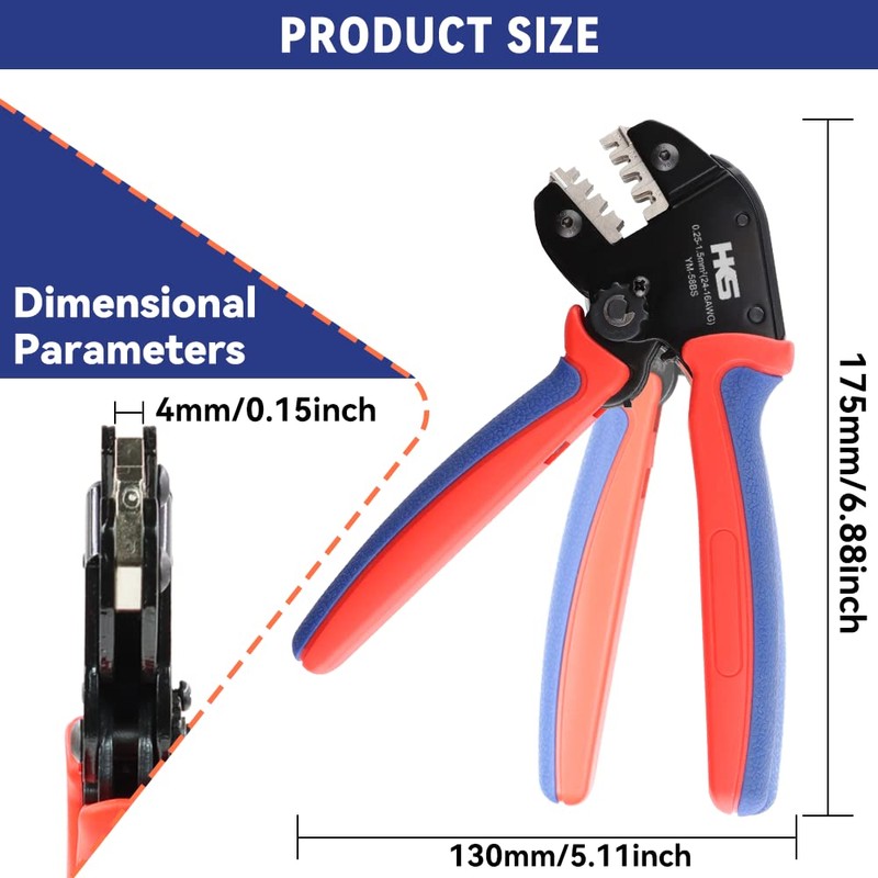HKS Open Barrel Crimping Tool with 590PCS JST-SM Connectors Kit