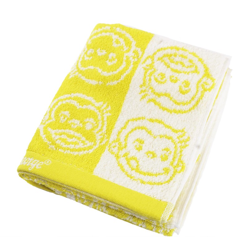 Curious George [Face Towel] Jacquard Long Towel/Yellow Line Up