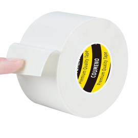 COUMENO Heavy Duct Tape White, Single Sided Masking Repair Seal Tape Length 20m Width 48mm