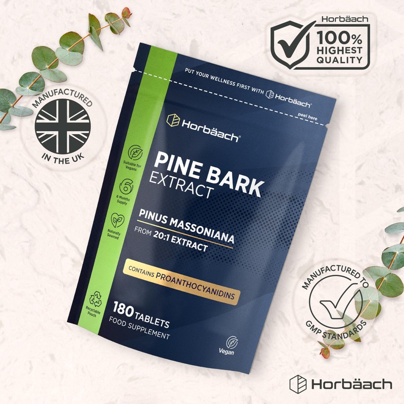 Pine Bark Extract 400mg | Providing Proanthocyanidins | Naturally Sourced