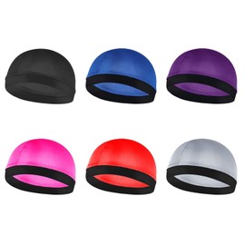 6 Pieces of Children's Hats, Simple Style Sports Hats, Breathable Sweat-Absorbent Hats, Running Hats, Soft Elastic Hats, Satin Hats