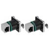 Conector de enchufes impermeables de interfaz RJ45, 2 conectores en