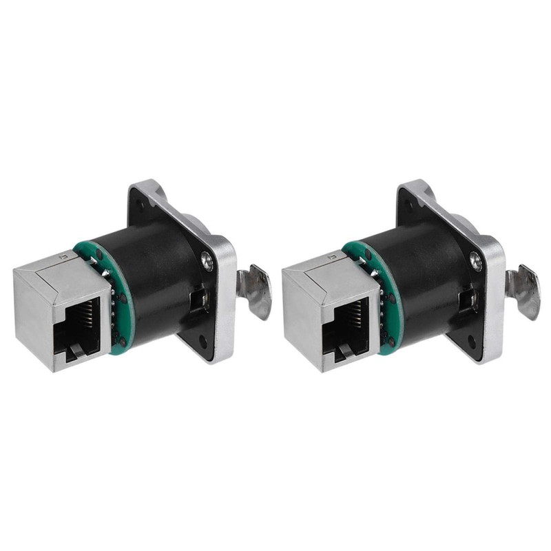 Conector de enchufes impermeables de interfaz RJ45, 2 conectores en