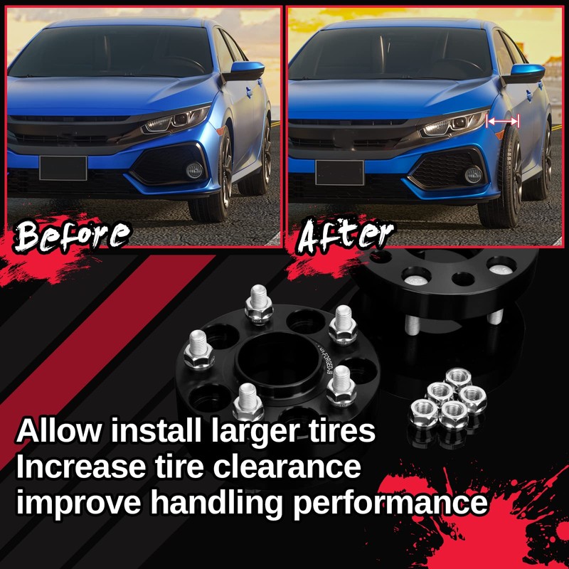 KSP 5x4.5 Wheel Spacers for Hon-da Civic Accord Element CR-V