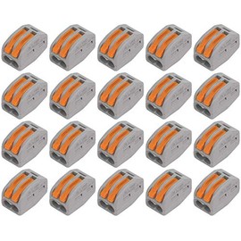 WAGO 222-412 Splicing Connector 2 Conductors 0.14-4 mm². Compact Design with Lever x20