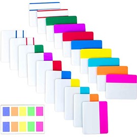 500 unidades de pestañas adhesivas de 2 pulgadas, pestañas adhesivas de índice de 2 pulgadas, pestañas de archivo escribibles y reposicionables, marca