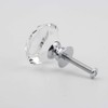 MDPLY 5 Pack Crystal Glass Cabinet Knobs-30mm Diamond Shape Pulls