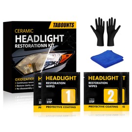 Headlight Restoration Wipes, 2-Step No Sanding Kit