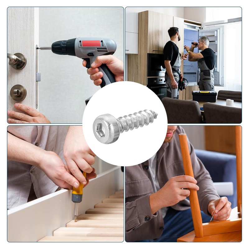 sourcing map M2 Hex Socket Head Cap Self-Tapping Screw, 40Pcs