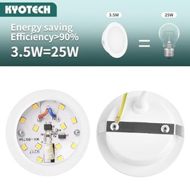KYOTECH LED recessed furniture light dimmable 230V 4W 4000K neutral white G4 LED 300LM lamp furniture recessed spotlight, drill hole 55-58mm and 20mm flat, stainless steel brushed white - set of 6