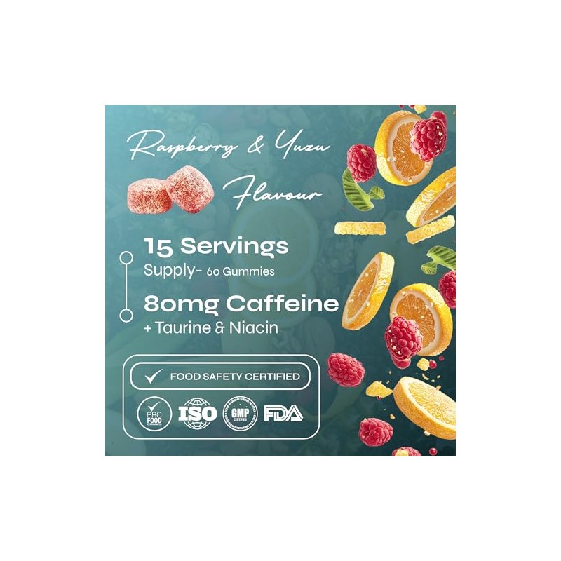 Known Pre-Workout Gummies – 60 Servings – Raspberry & Yuzu