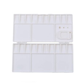 Collapsible Paint Palette White Plastic Mixing Palette Tray Flip Pigment Box Bowl Rectangular Watercolor Oil Palette Plate