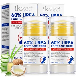 Fußcreme mit 60% Urea für Sehr Trockene, raue und Rissige Haut, Urea Creme 60 prozent für Ellenbogen, Knie, Füßen & Händen, Fußpflege Fusscreme Stick, Fußbalsam Stick, Fußpflegecreme 2Pcs