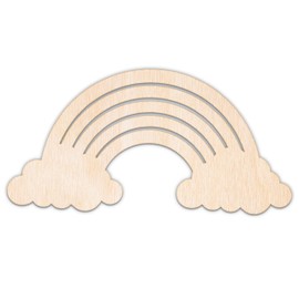 Creative Deco Personalisierte Holzscheiben Anhänger Sperrholz 3mm | Regenbogen | 5-100 cm | Wetter Wand Deko Holz | Lasergeschnittene Sperrholzausschnitte für Decoupage, zum Bemalen, Basteln