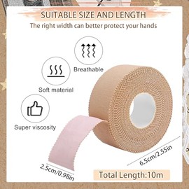 Xinstroe 4 Rollen Sport Tapes, 2,5cmx10m Sporttape Sport Tapeverband Selbstklebende Sportbandage f√ºr Fu√üball Klettern Alle Sportarten(Hautfarben)