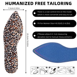 4 Pairs High Heel Insoles Breathable Shoe Pads 10.03 Inch Boot Inserts Foot Cushion Inserts Comfort Sponge Insert for Women Foot Pain, Arch Pain, Heel Sore, Loose Shoes(Elegant Four Colors)