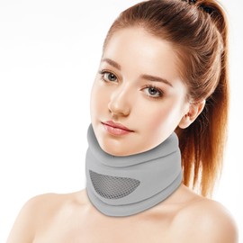 Slywary Neck Brace, Soft Foam Cervical Collar for Sleeping, Neck Braces for Neck Pain and Support, Adjustable Cervicorrect Neck Brace Keep Vertebrae Stable & Relieve Cervical Spine Pressure(Grey)