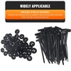100pcs Nylon Universal Cable Tie Buckle, Black Zip Ties, Heavy