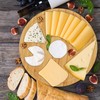 Relaxdays Pizza Plate, Natural Bamboo, Diameter 32 cm, Serving Board