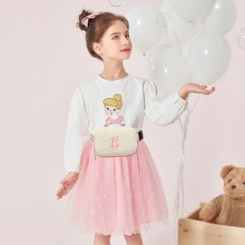 cotmcor Birthday Gifts for 4 5 6 7 8 9 10 11 12 95 Year Old Girls - Initial Fanny Pack Crossbody Bag Belt Bag Purse, Gifts for Teen Girls Kids White,E