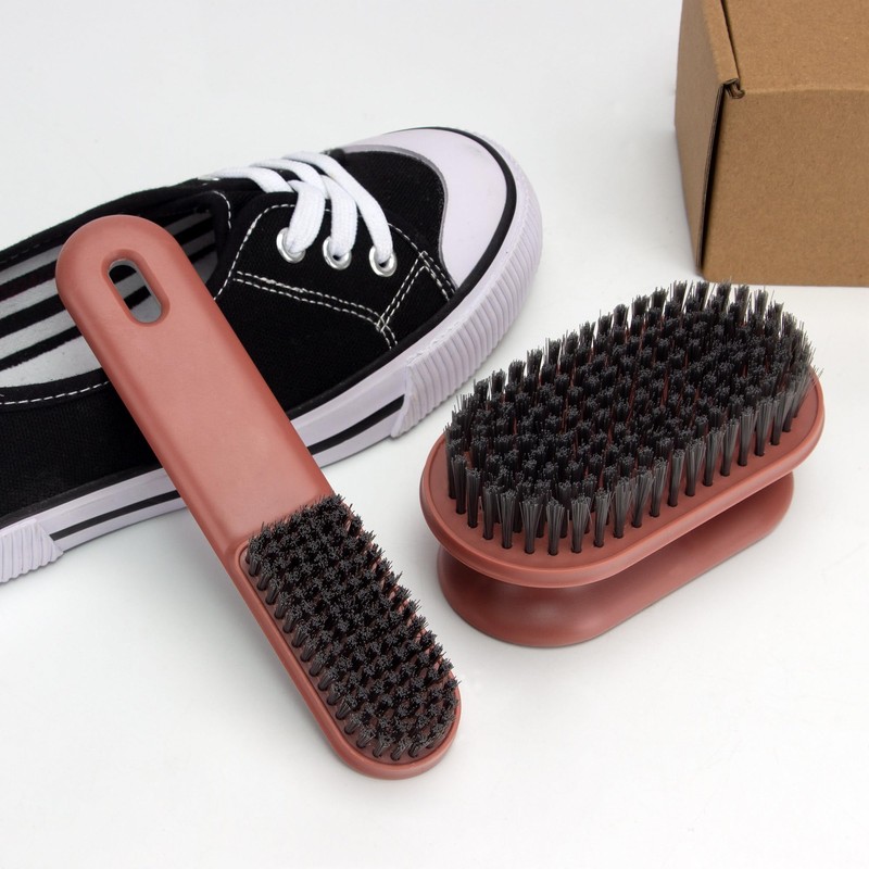 ABuYanOIn Durable ABS Shoe Brush Set - with Handle for