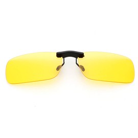 WangToall Clip-on Sunglasses, Polarized Lens, UV400, Night Driving, Polarized Sports Sunglasses Included, Flip Up, Polarized Clip Glasses, UV Protection, Front Clip-on Sunglasses, Storage Case