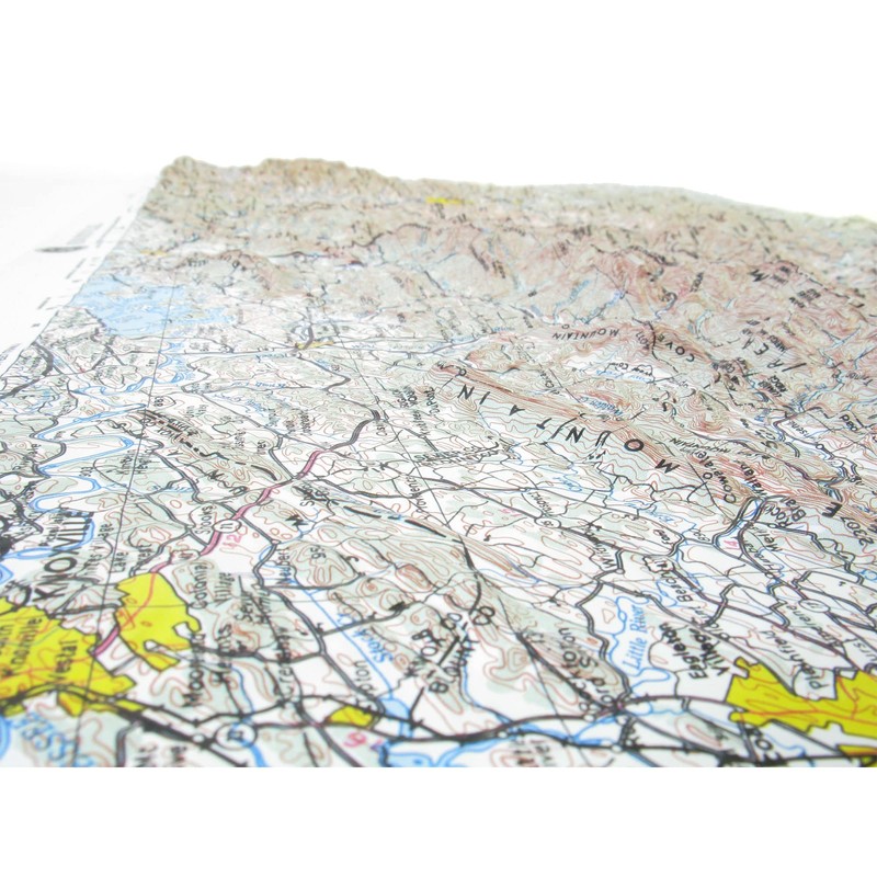 3D Knoxville Regional Raised Relief Map | Great Smoky Mountains