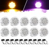 Partsam 10Pcs Dual Revolution 2.5 inch Round 13LED Marker Light,